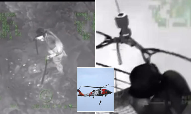 Emotional footage shows surfer being rescued after vanishing for 30 hours