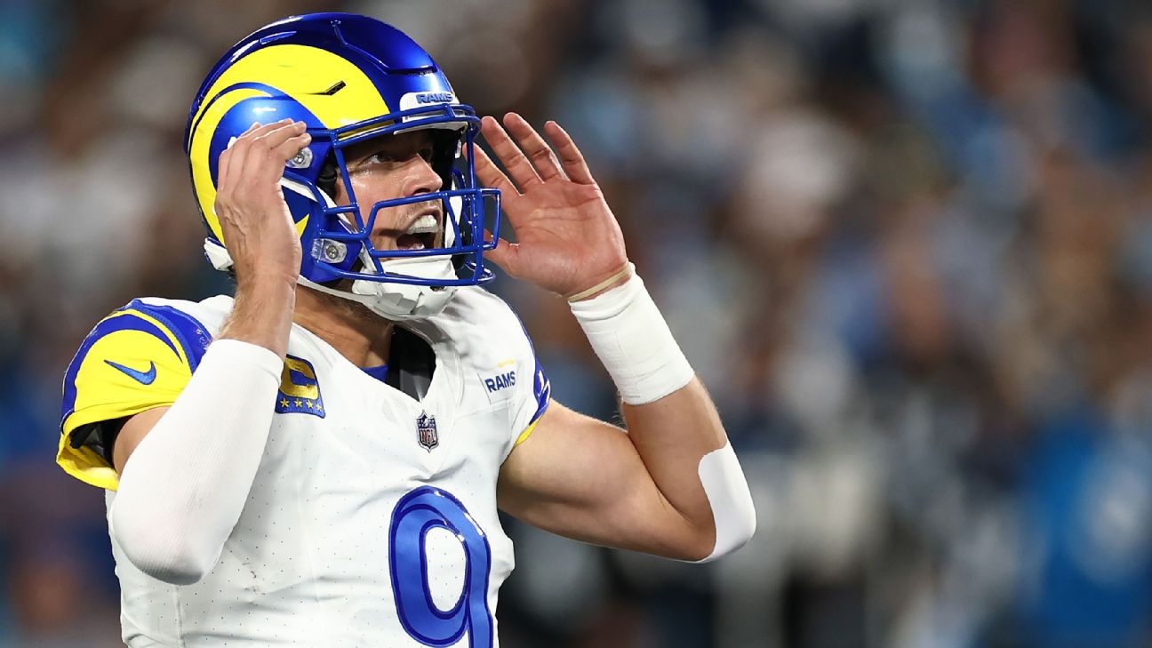 Rams' Matthew Stafford has index finger sprain but good to go