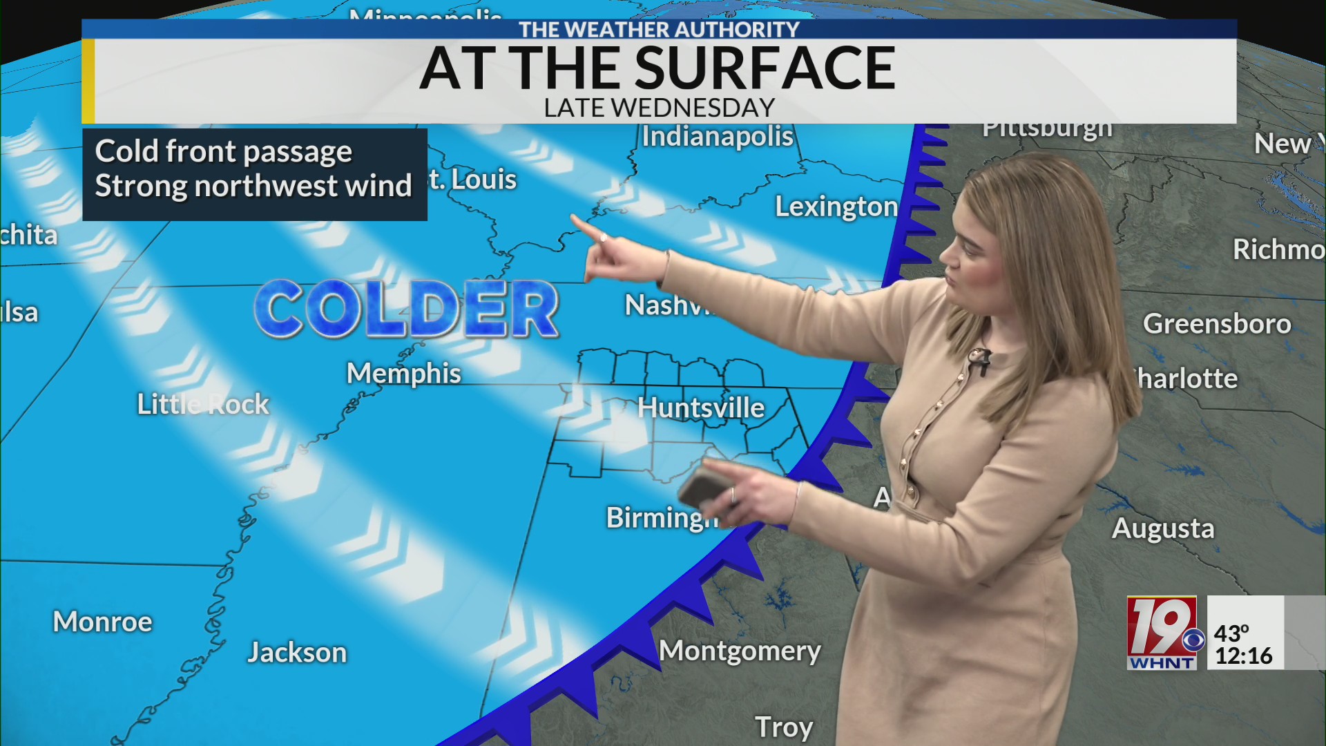 Monday's midday forecast (1/12/2026)