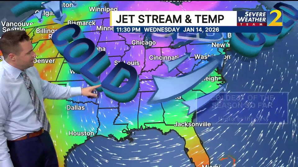 Temperatures crashing with blast of cold air on our way this week