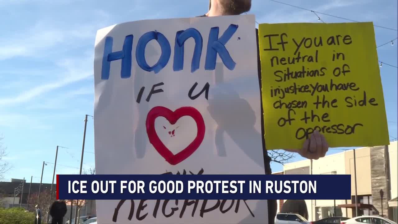 Protestors gather in Ruston to speak out against ICE activity nationwide