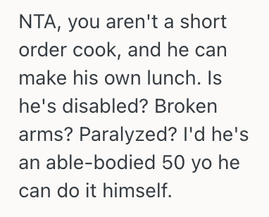 Wife who’s been married for 20+ years refused to cook her husband’s