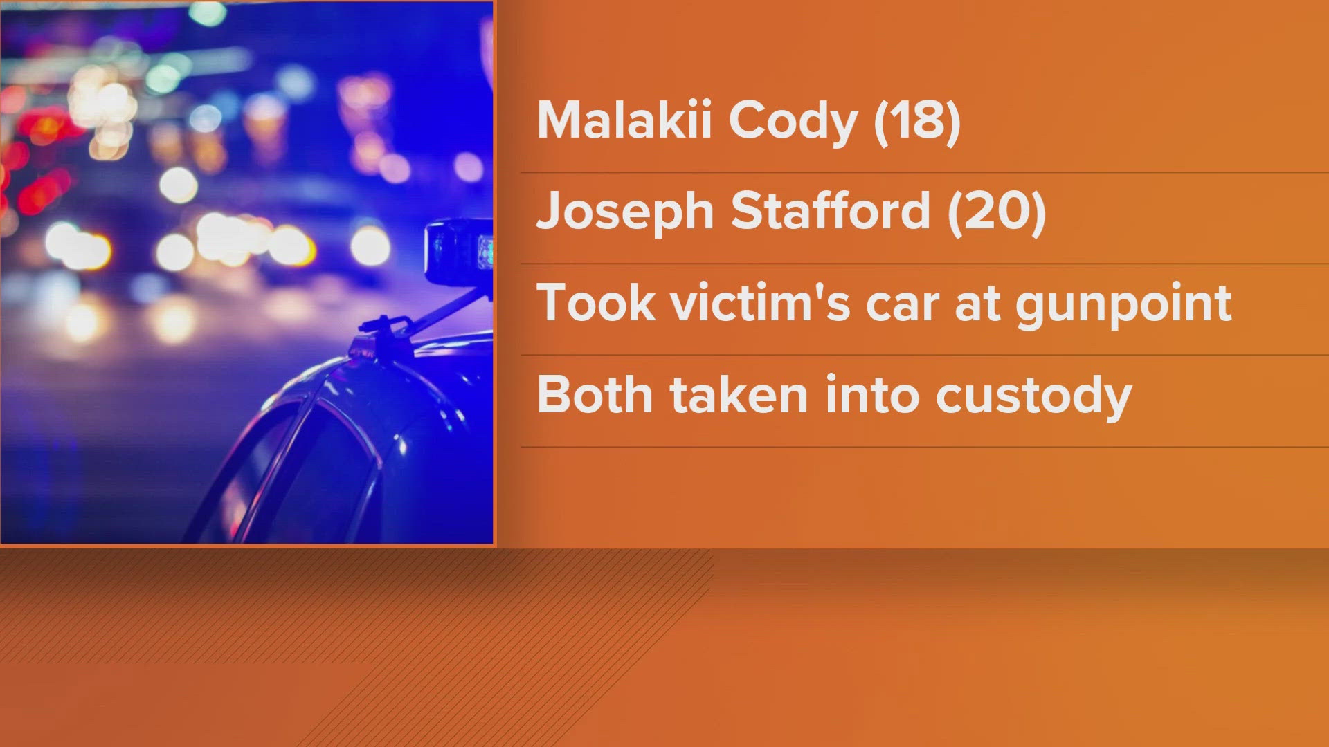 Two men arrested after carjacking leads to police chase