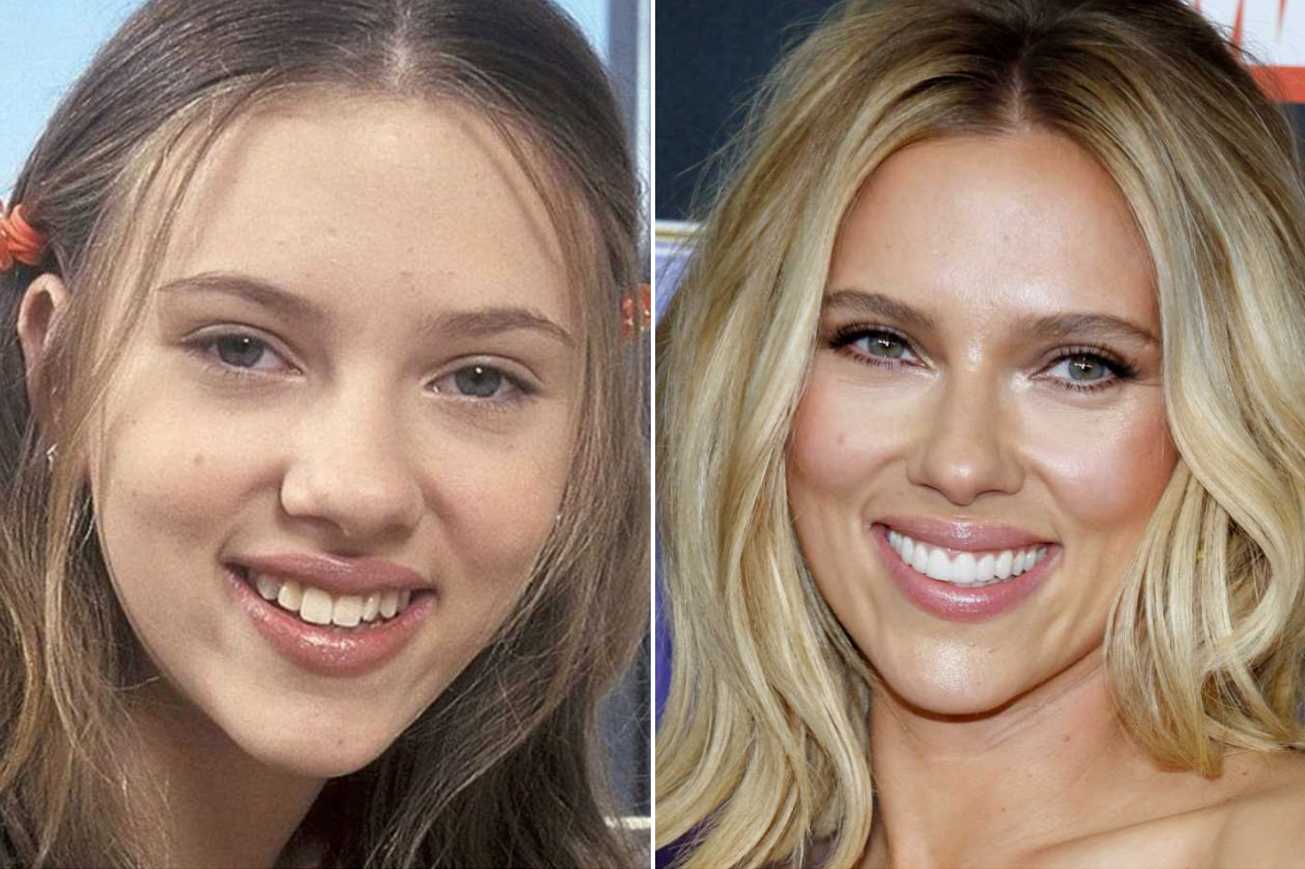 Then and now Scarlett Johansson through the years
