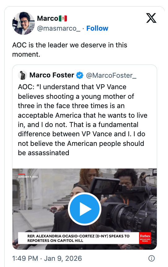 People are applauding AOC's viral response after the ICE killing of ...