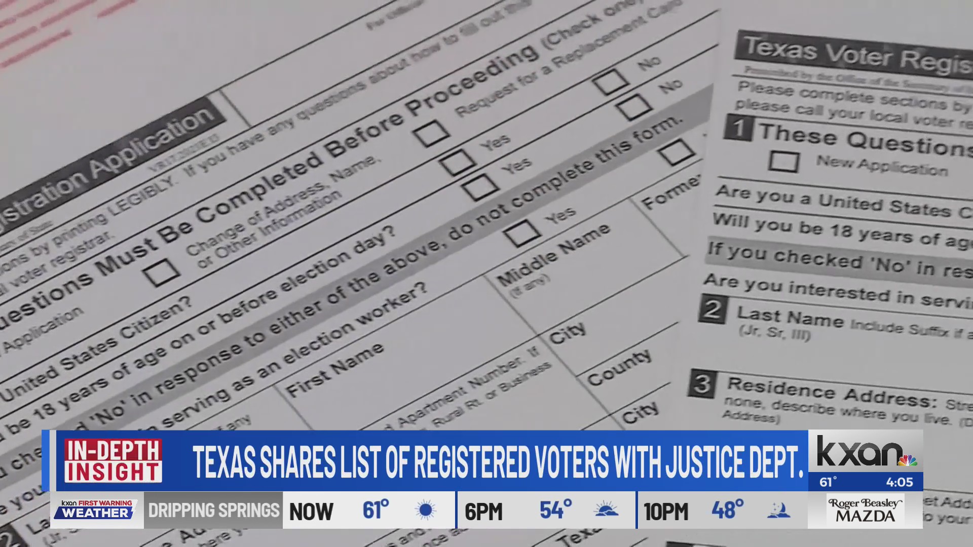 Texas shares list of registered voters with Justice Department