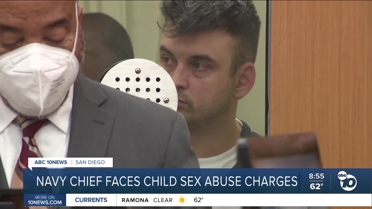 Navy chief petty officer pleads not guilty to 17 child sex abuse charges