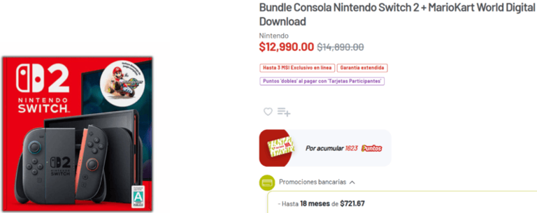 Soriana rebaja el bundle Nintendo Switch 2 con Mario Kart y desata la ...