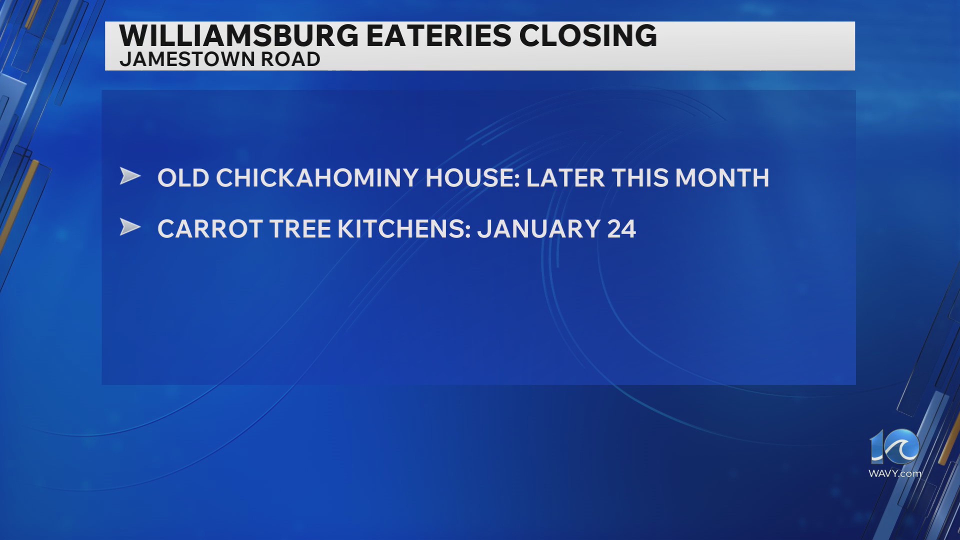 1 Williamsburg eatery closing, another relocating