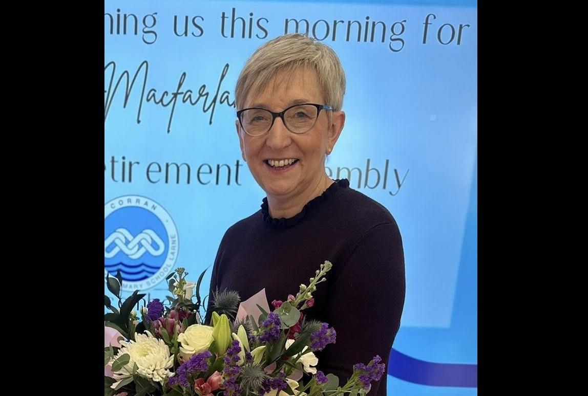 Corran Integrated Primary School in Larne bids fond farewell to Mrs ...