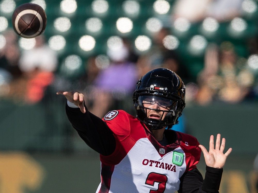 Who will be the Ottawa Redblacks' starting QB in 2026? Hint: Initials ...