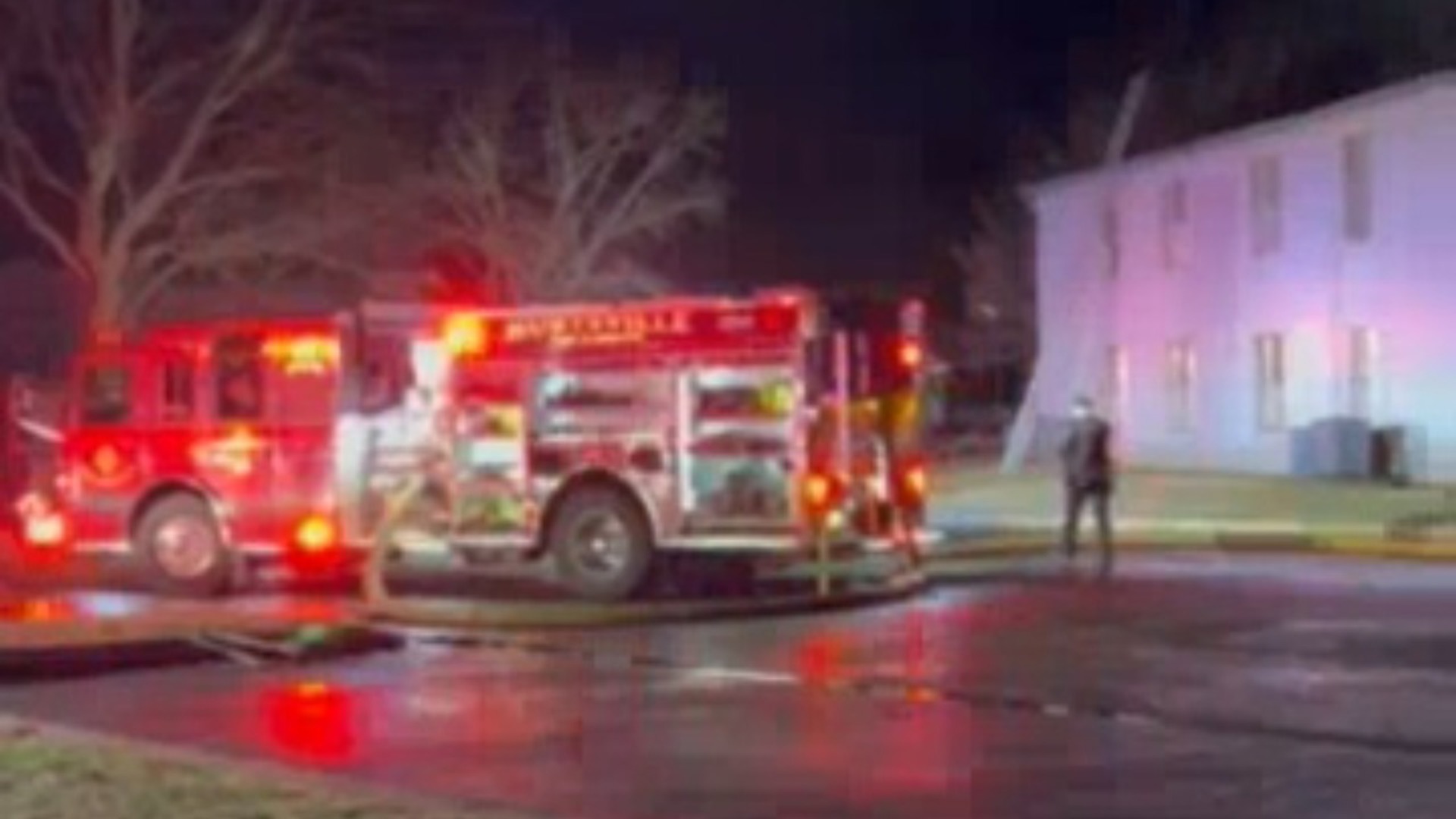 Apartment fire at complex on Sparkman Drive