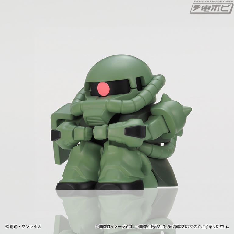 フィギュア「まちぼうけ ガンダム」シリーズに約1.5倍のLサイズが登場! ガンダムはリアル顔と瞳有りの2種類、ザクは量産型と高機動型がラインナップ!