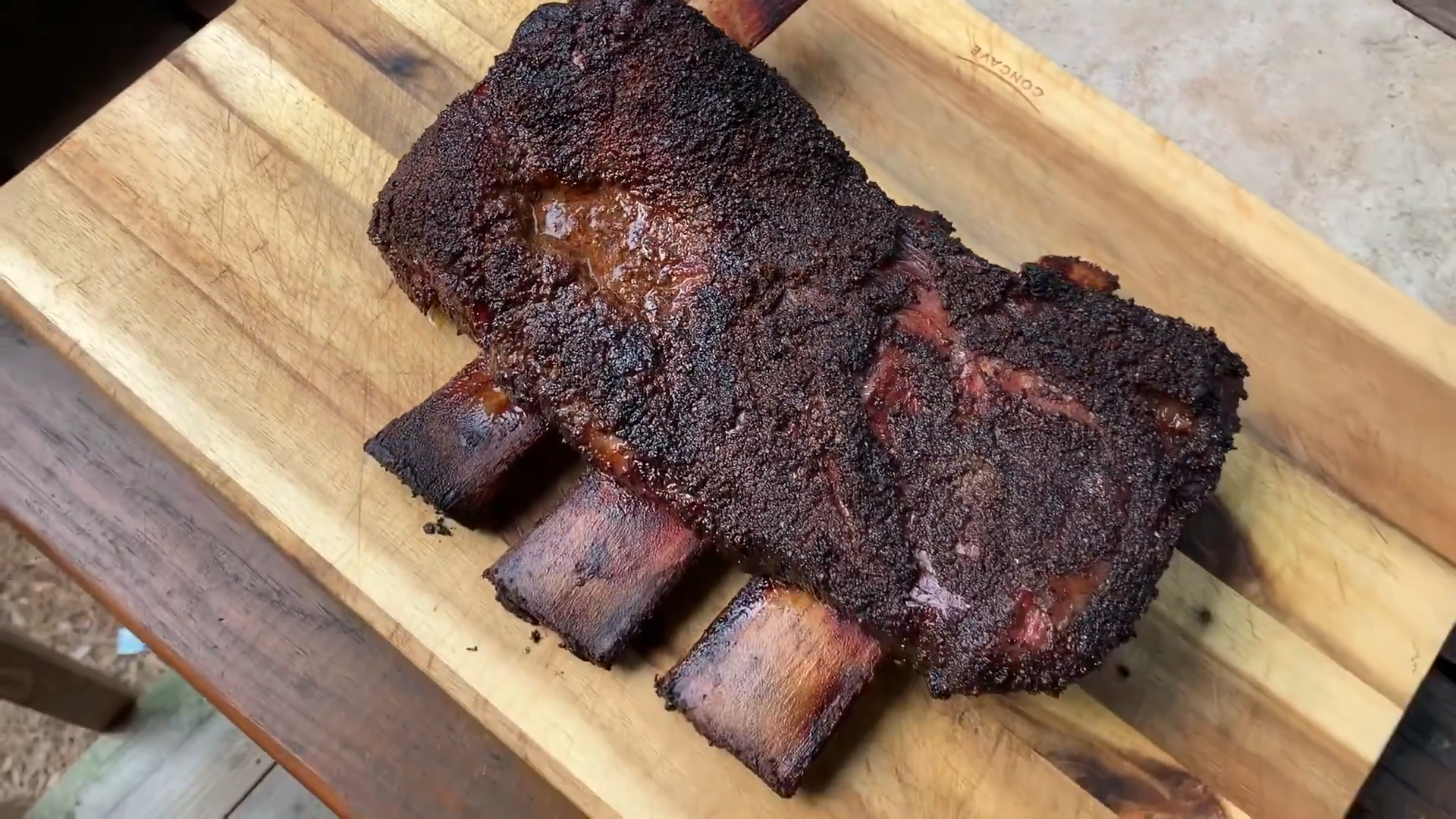 Beef ribs on the Big Green Egg