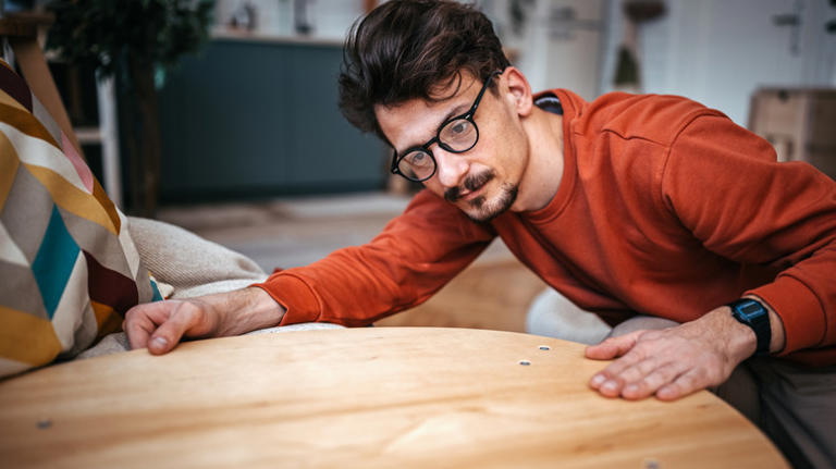 Think twice about buying a dining table with this label on it