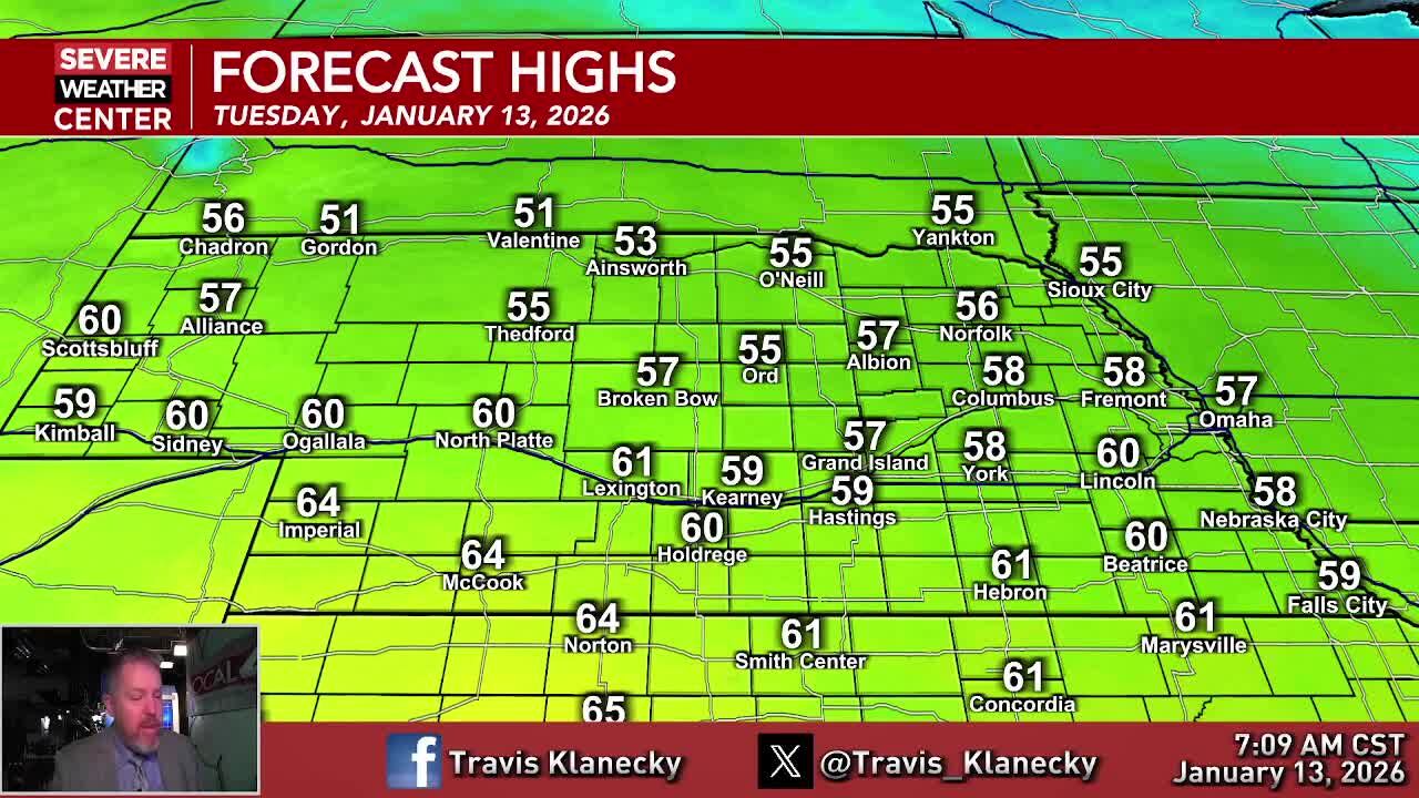 Still mild, despite more wind, clouds, and some rain today
