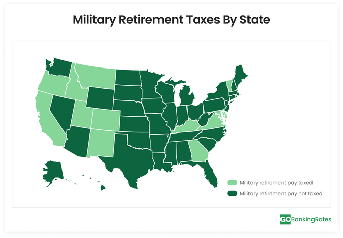 States that don’t tax military retirement income: Full breakdown