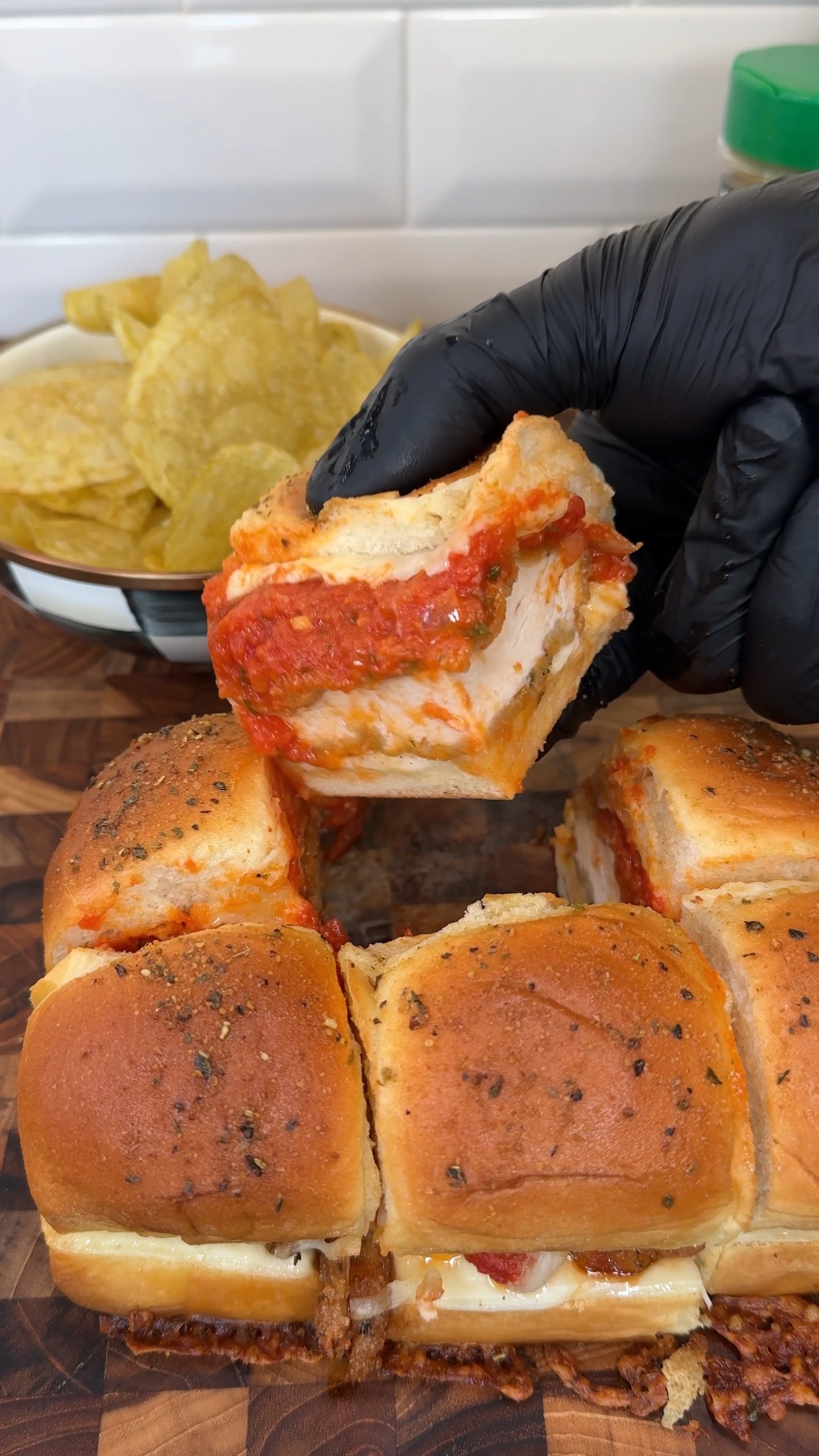 Chicken parmesan sliders