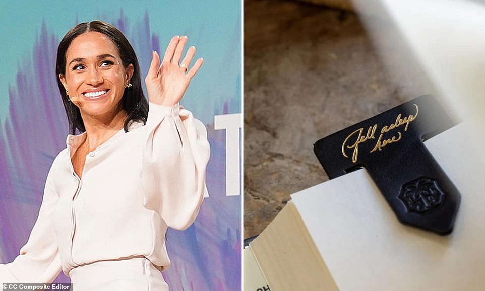 Meghan launches $18 leather bookmark