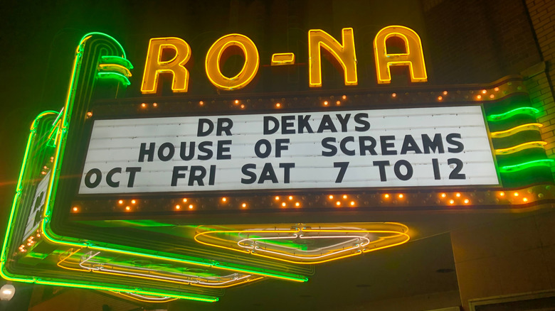 The marquee for the Ro-Na Cultural Center in Ironton
