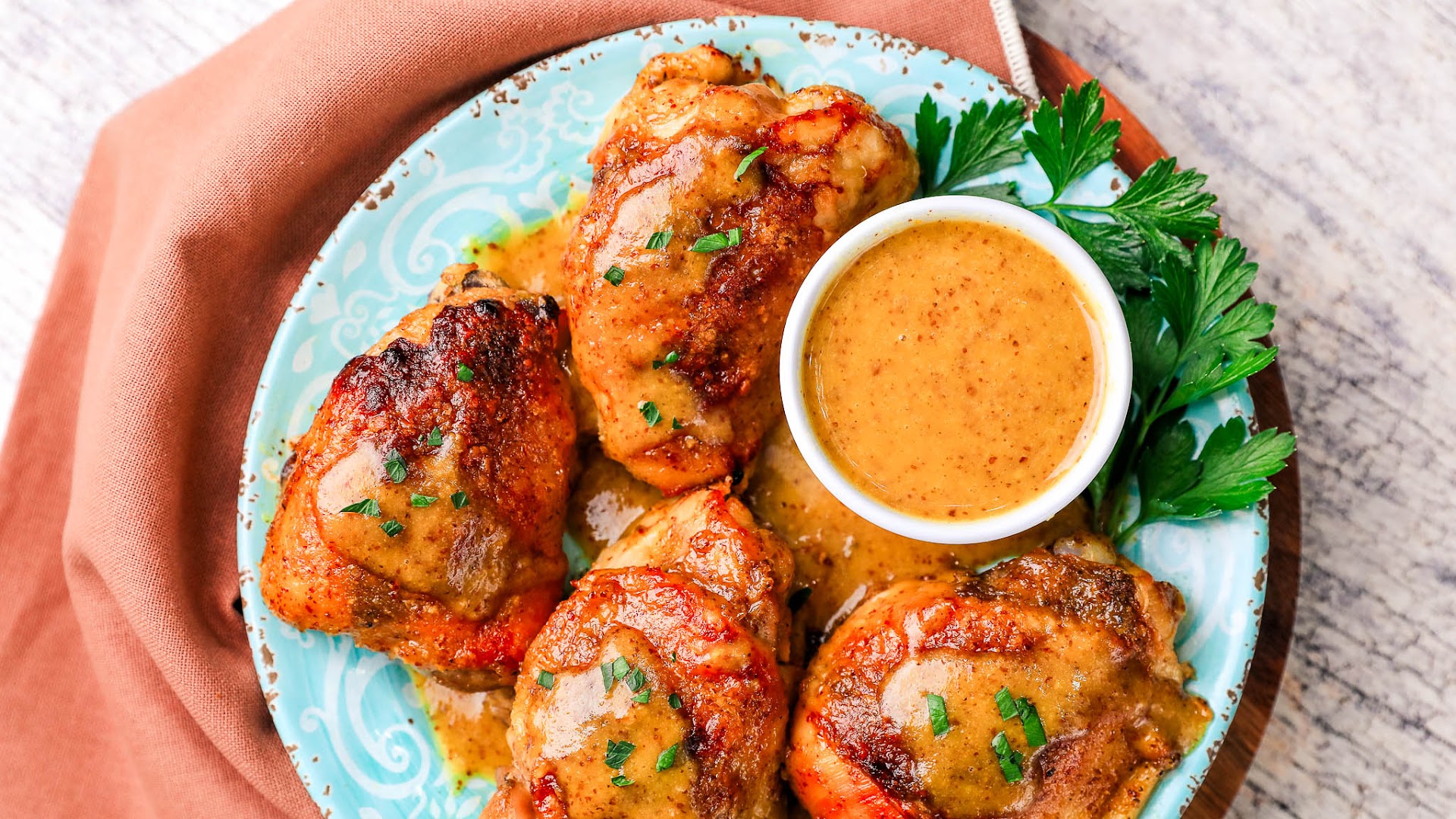 Thanks to a compound butter, these herbed chicken thighs with honey ...
