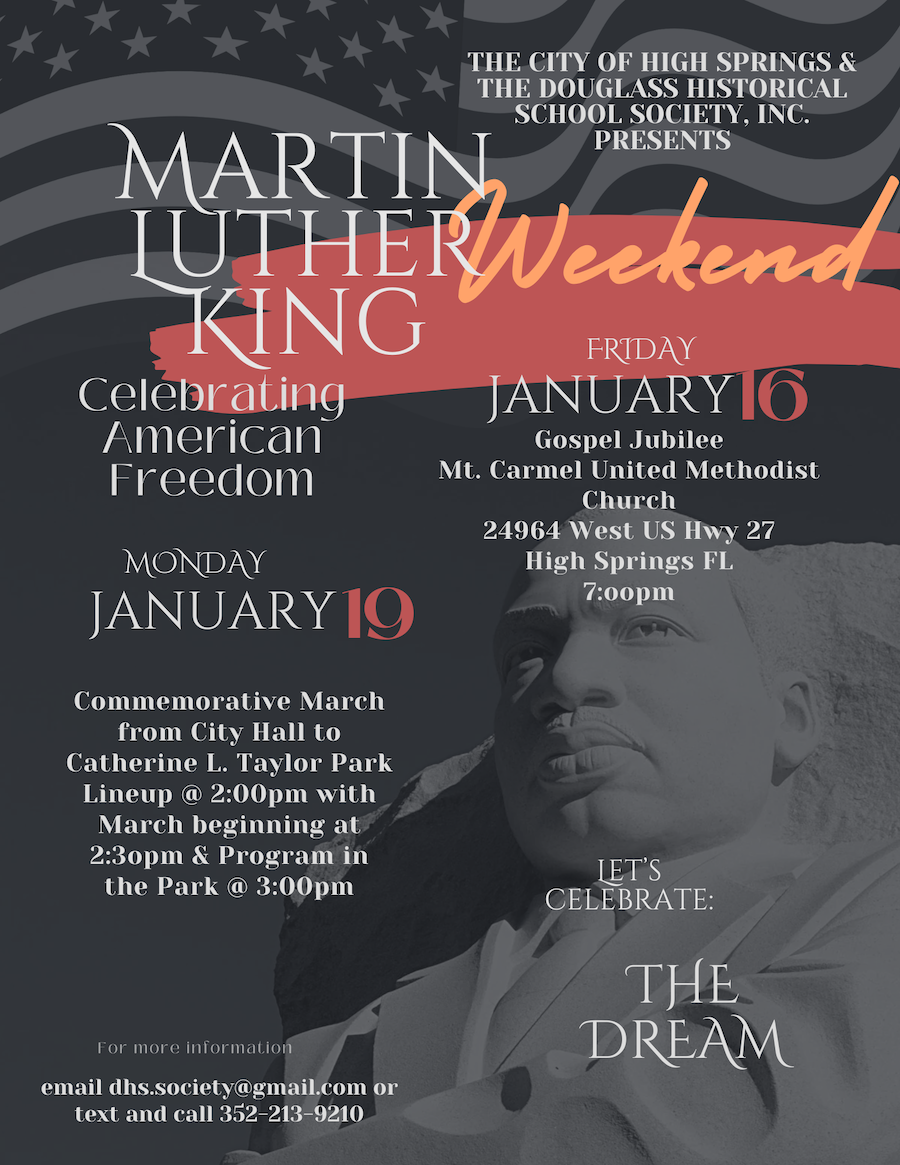 Martin Luther King weekend events in High Springs include Gospel ...