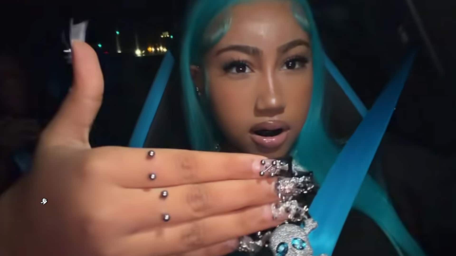 North West shows off a second finger piercing that has inspired a new song