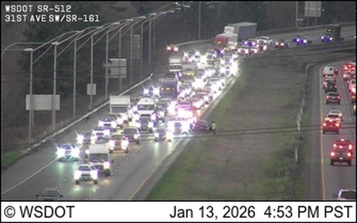 Traffic alert: State Route 512 crash near Puyallup causes delay<br><br>
