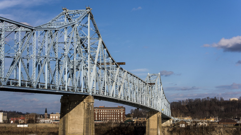 The bridge connecting Ironton, Ohio to Russell, Kentucky