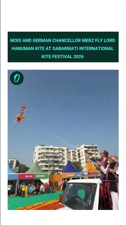 Modi and German Chancellor Merz fly Lord Hanuman kite at Sabarmati ...