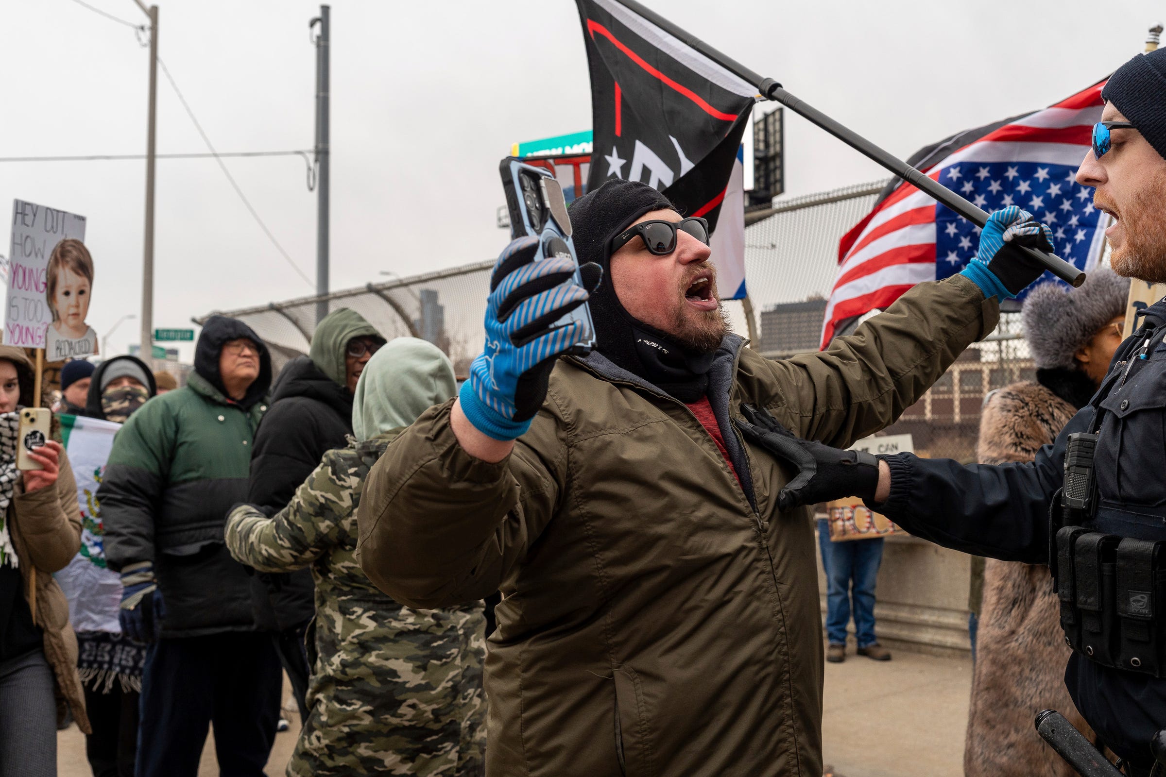 Multiple protesters arrested outside Trump