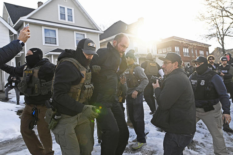 The Trump administration said it would target for arrest anyone interfering with immigration enforcement. (Stephen Maturen / Getty Images)