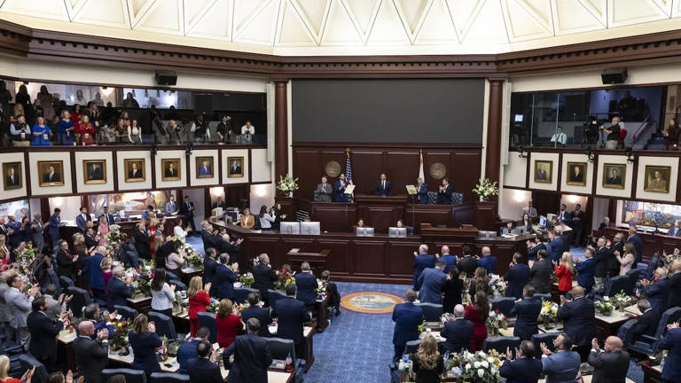 DeSantis looks back in opening his final Florida legislative session
