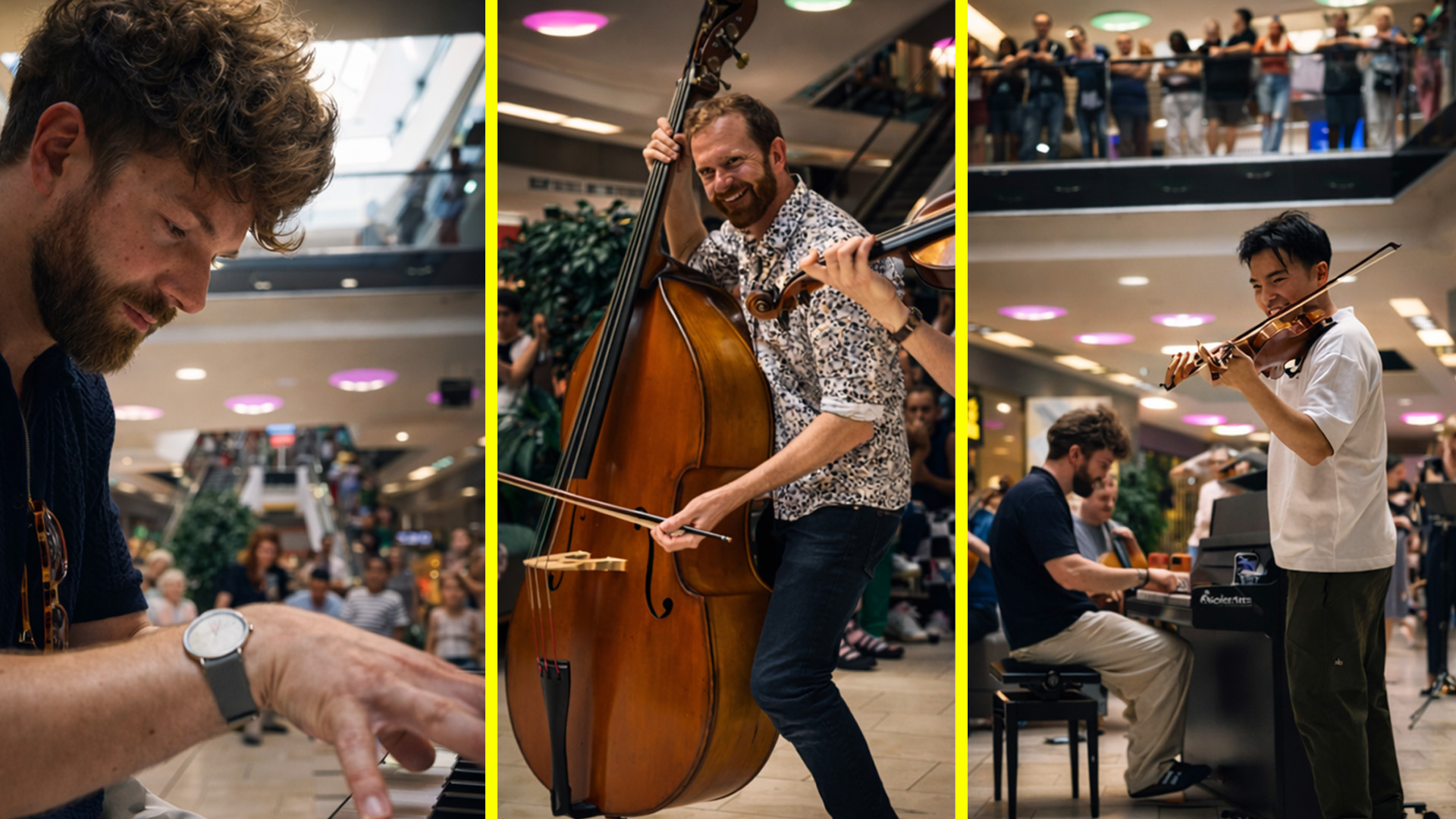 A flashmob performance at the shopping mall