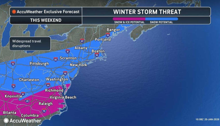 Major snow, ice storm taking aim at Northeast: Here's projected track ...