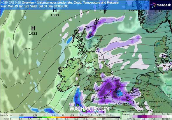 Snow maps show UK buried as blizzards hit as far south as London in days