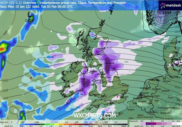 Snow maps show UK buried as blizzards hit as far south as London in days