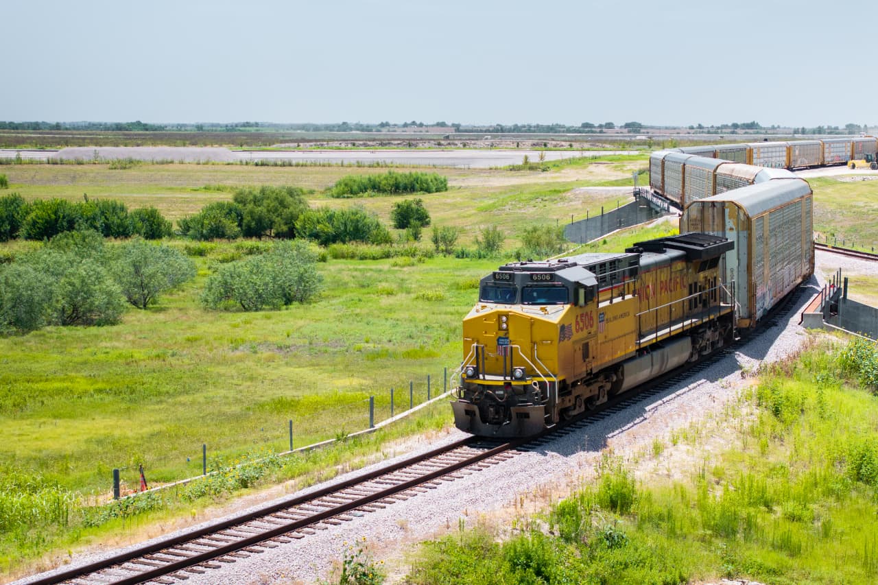 Railroad stocks are dropping today. 