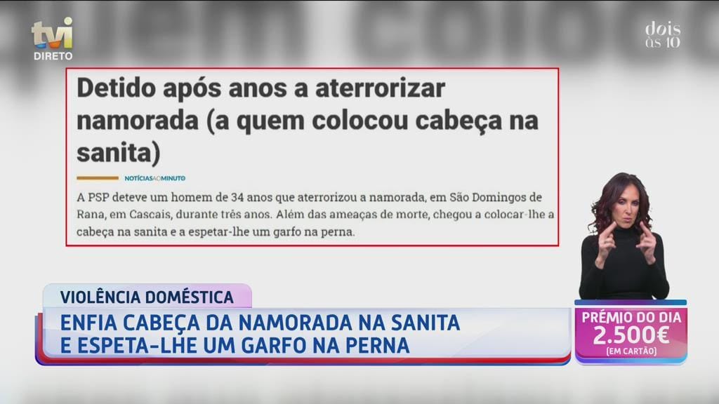 Homem enfia a cabeça da namorada na sanita e atinge-a com um garfo