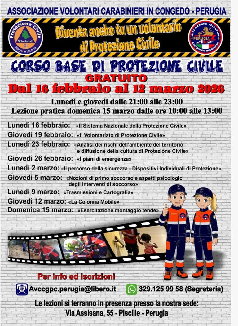 Protezione civile, aperte le iscrizioni ai corsi base di febbraio
