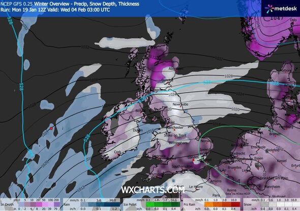 Snow maps show UK buried as blizzards hit as far south as London in days