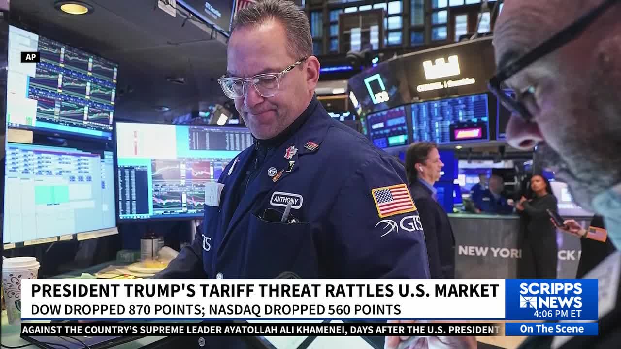 Stocks sink as Trump threatens European countries with tariffs over ...