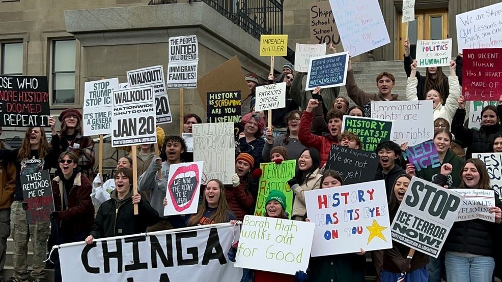 Boise High students join Free America Walkout protest at the Idaho Capitol