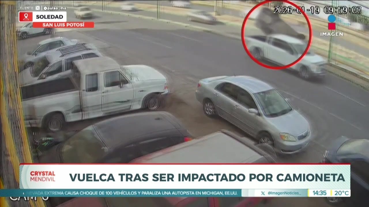 Fuerte accidente vial en la carretera Matehuala - San Luis Potosí