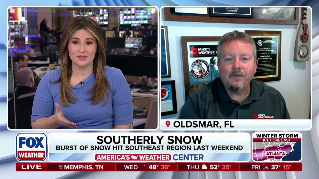 Snow makes an appearance in Florida