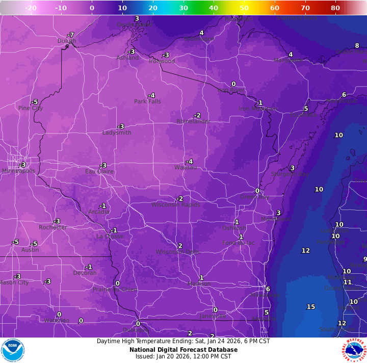 Historic cold, -60 wind chills to hit US. 4 maps show Wisconsin temps