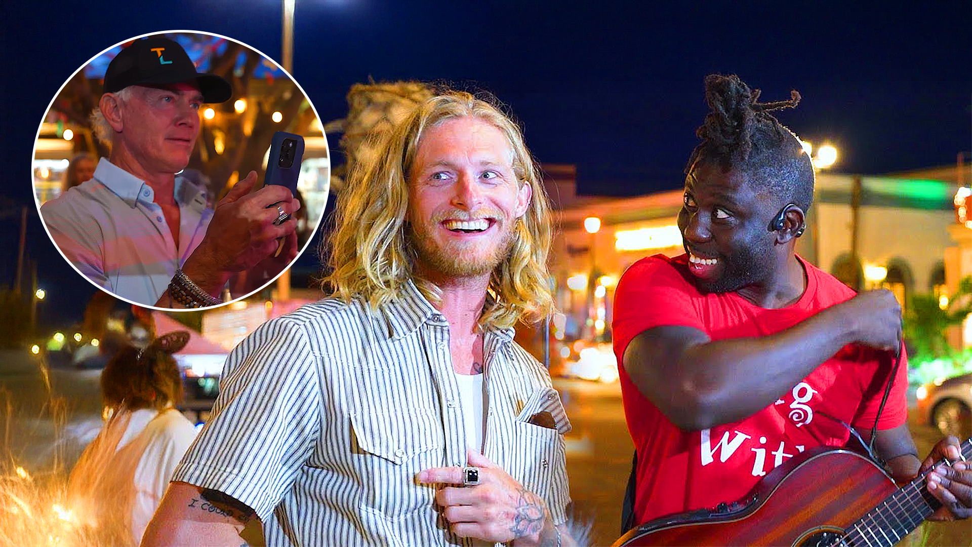 Random vacationer draws huge crowd when he sings this