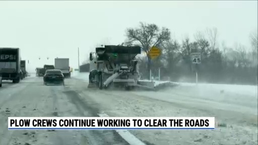Plow crews continue working to clear the roads