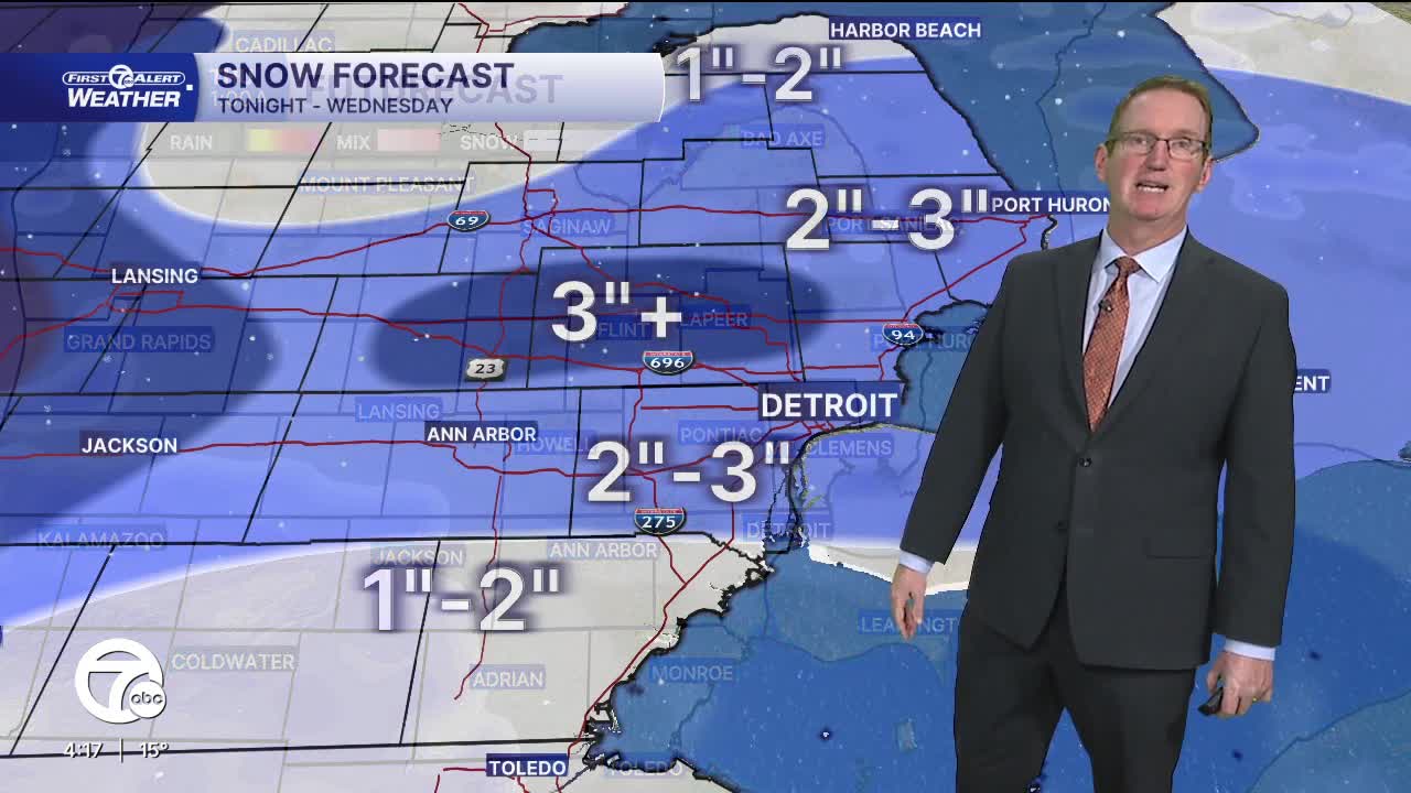 More snow tonight and Wednesday