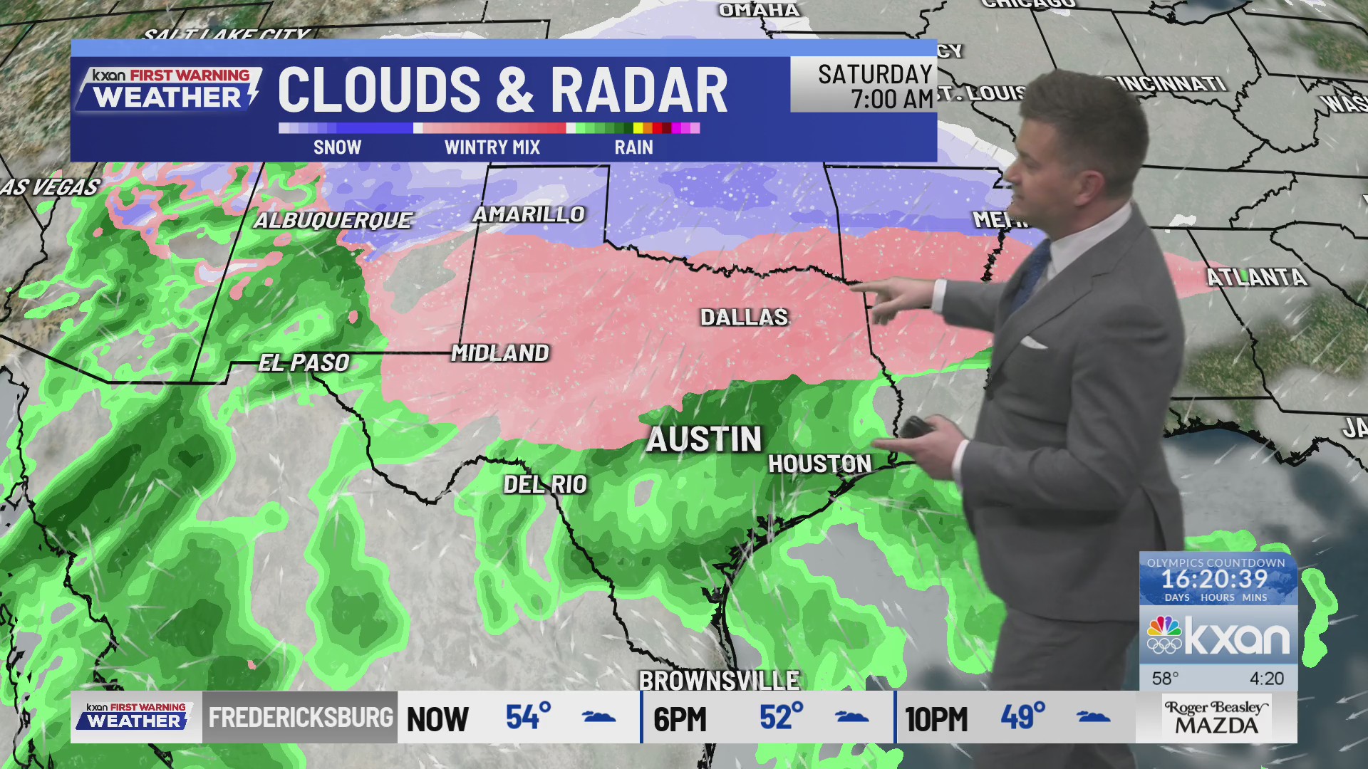 A few light rain showers before an arctic front ushers in an icy mix to ...